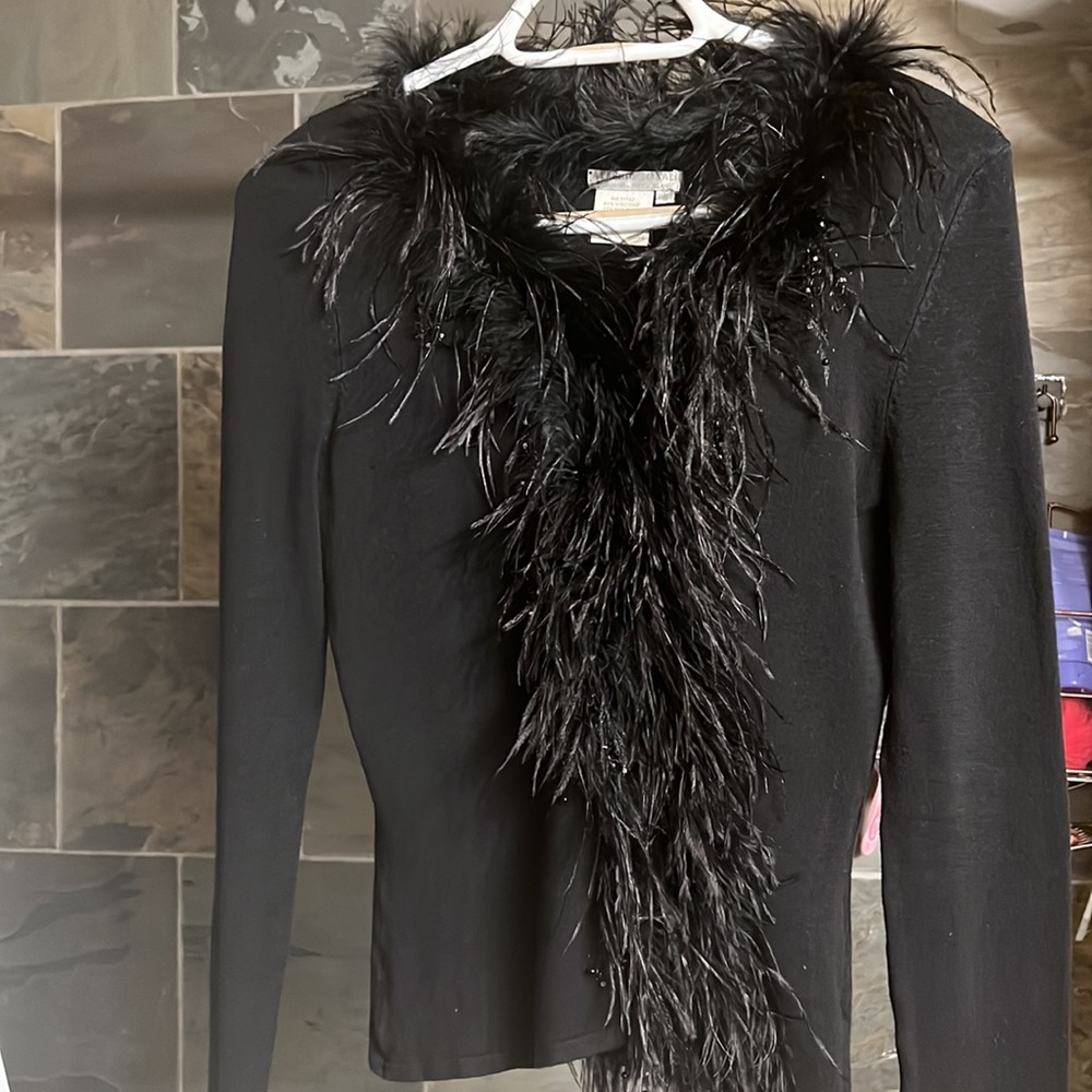 Rich dramatic evening sweater